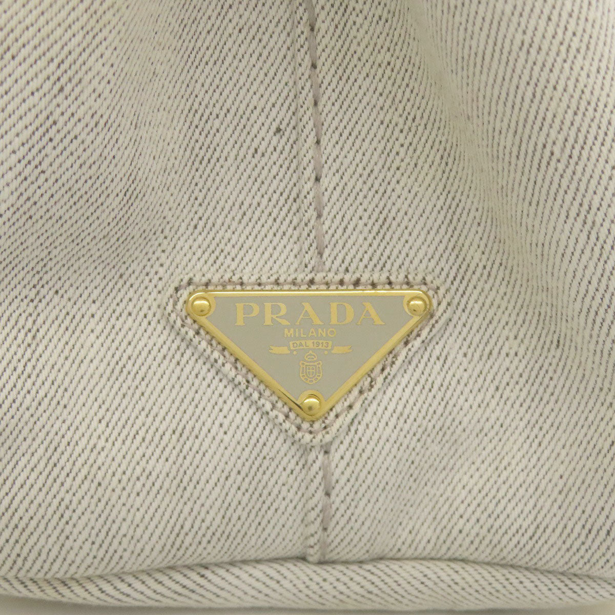 PRADA Canapa mini 2 WAY Handbag Denim Ladies [Used]