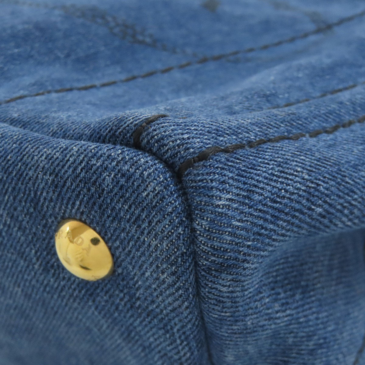 PRADA Canapa mini 2 WAY Handbag Denim Ladies [Used]