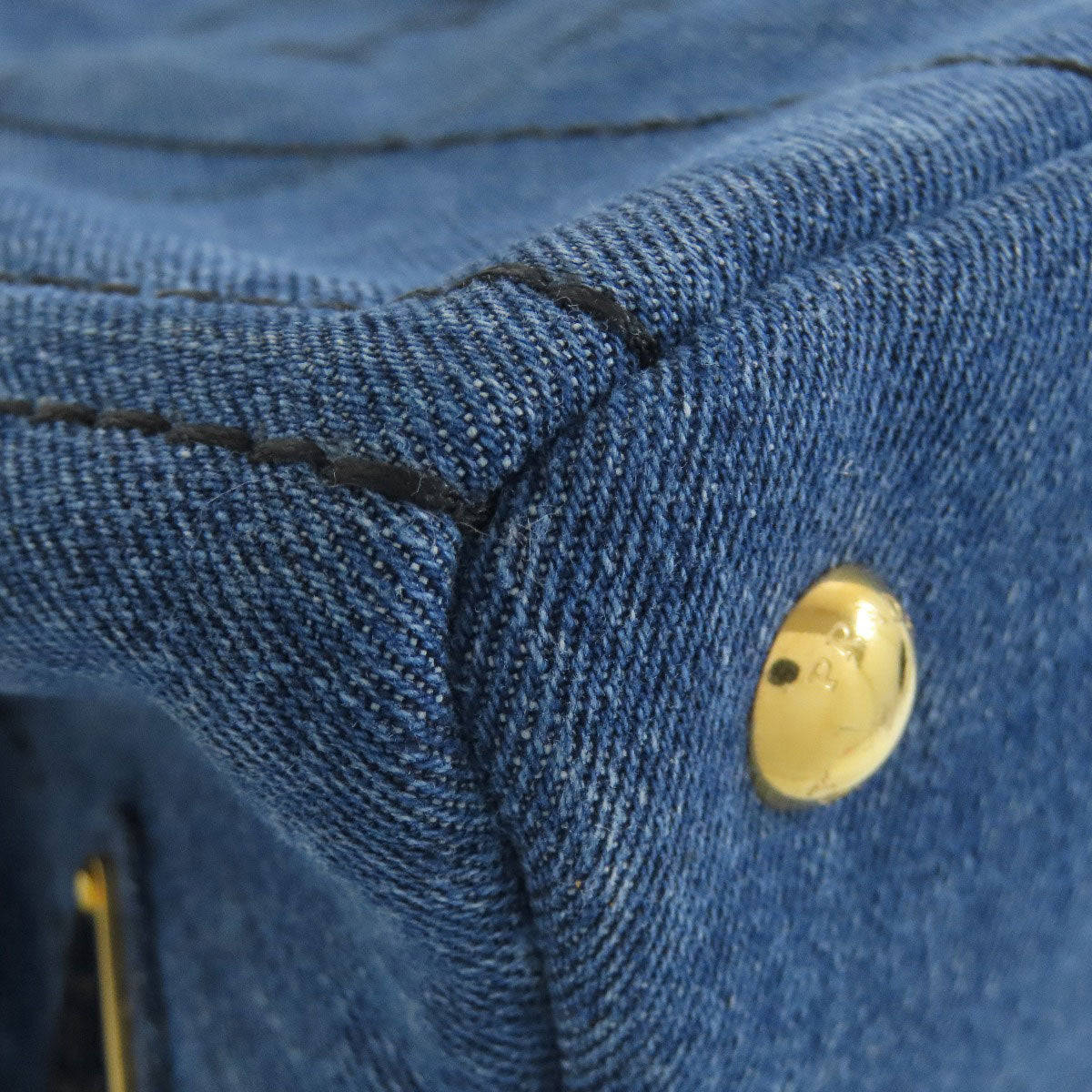 PRADA Canapa mini 2 WAY Handbag Denim Ladies [Used]