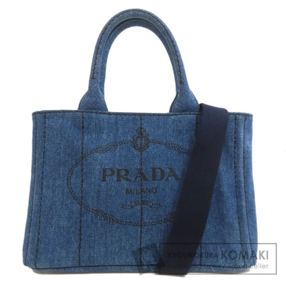 PRADA Canapa mini 2 WAY Handbag Denim Ladies [Used]