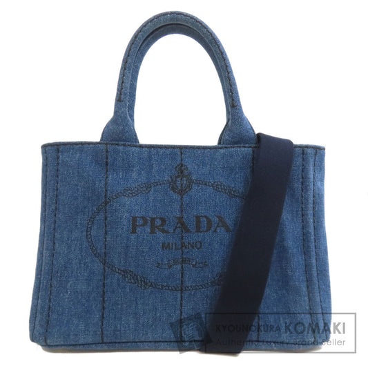 PRADA Canapa mini 2 WAY Handbag Denim Ladies [Used]