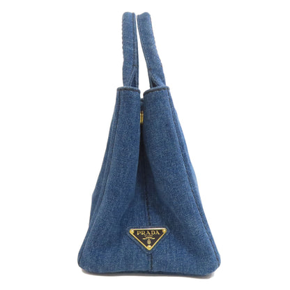 PRADA Canapa mini 2 WAY Handbag Denim Ladies [Used]