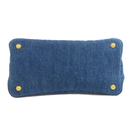 PRADA Canapa mini 2 WAY Handbag Denim Ladies [Used]