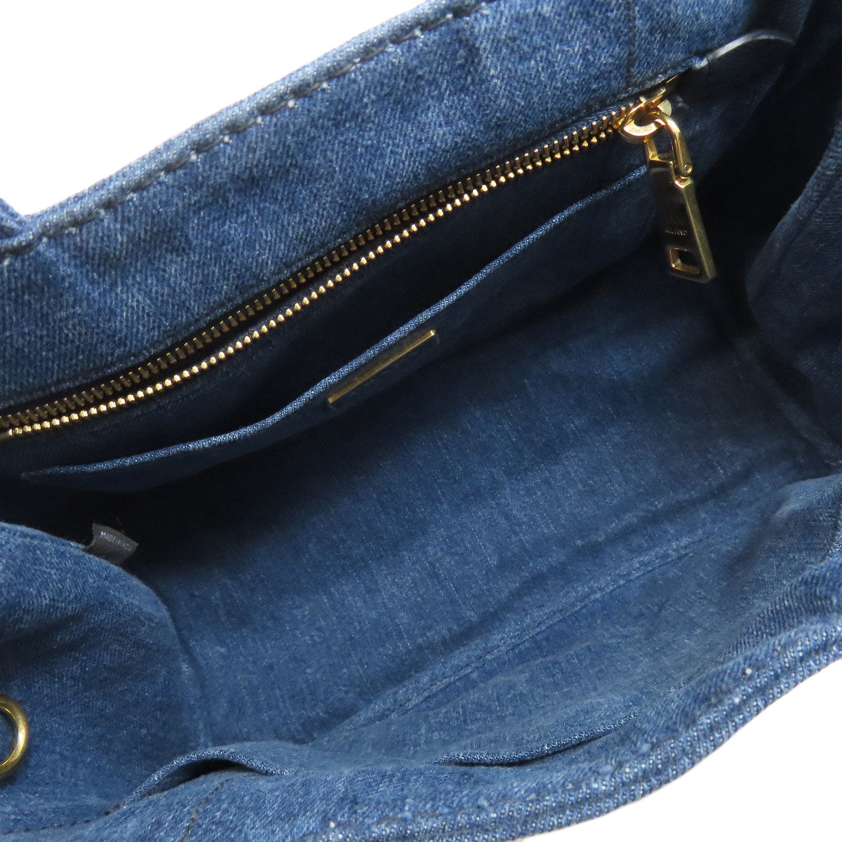 PRADA Canapa mini 2 WAY Handbag Denim Ladies [Used]