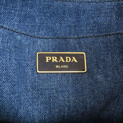 PRADA Canapa mini 2 WAY Handbag Denim Ladies [Used]