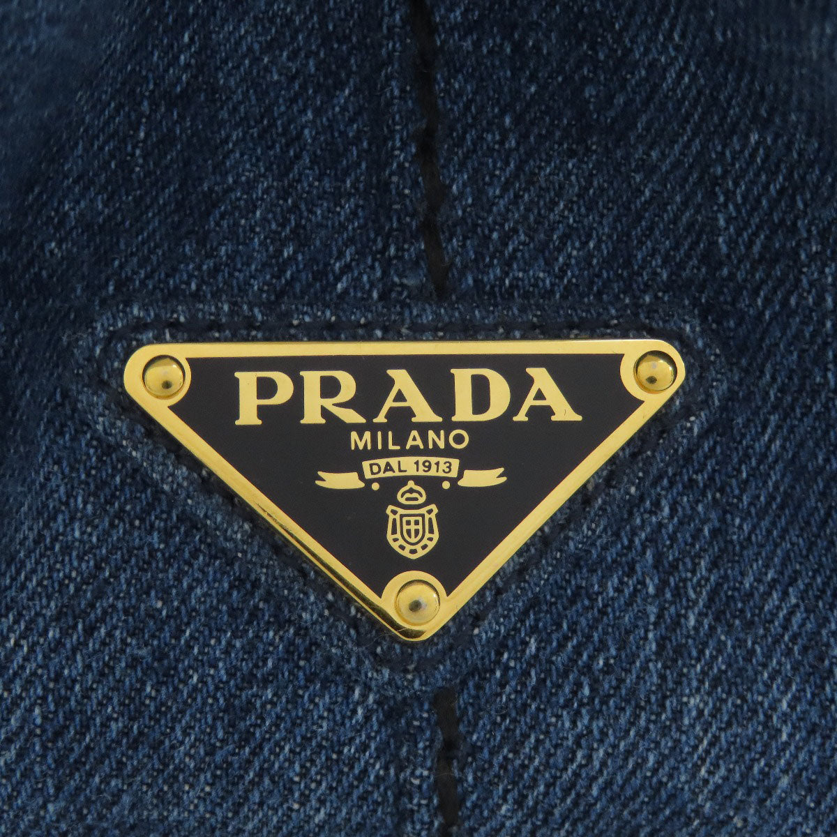 PRADA Canapa mini 2 WAY Handbag Denim Ladies [Used]