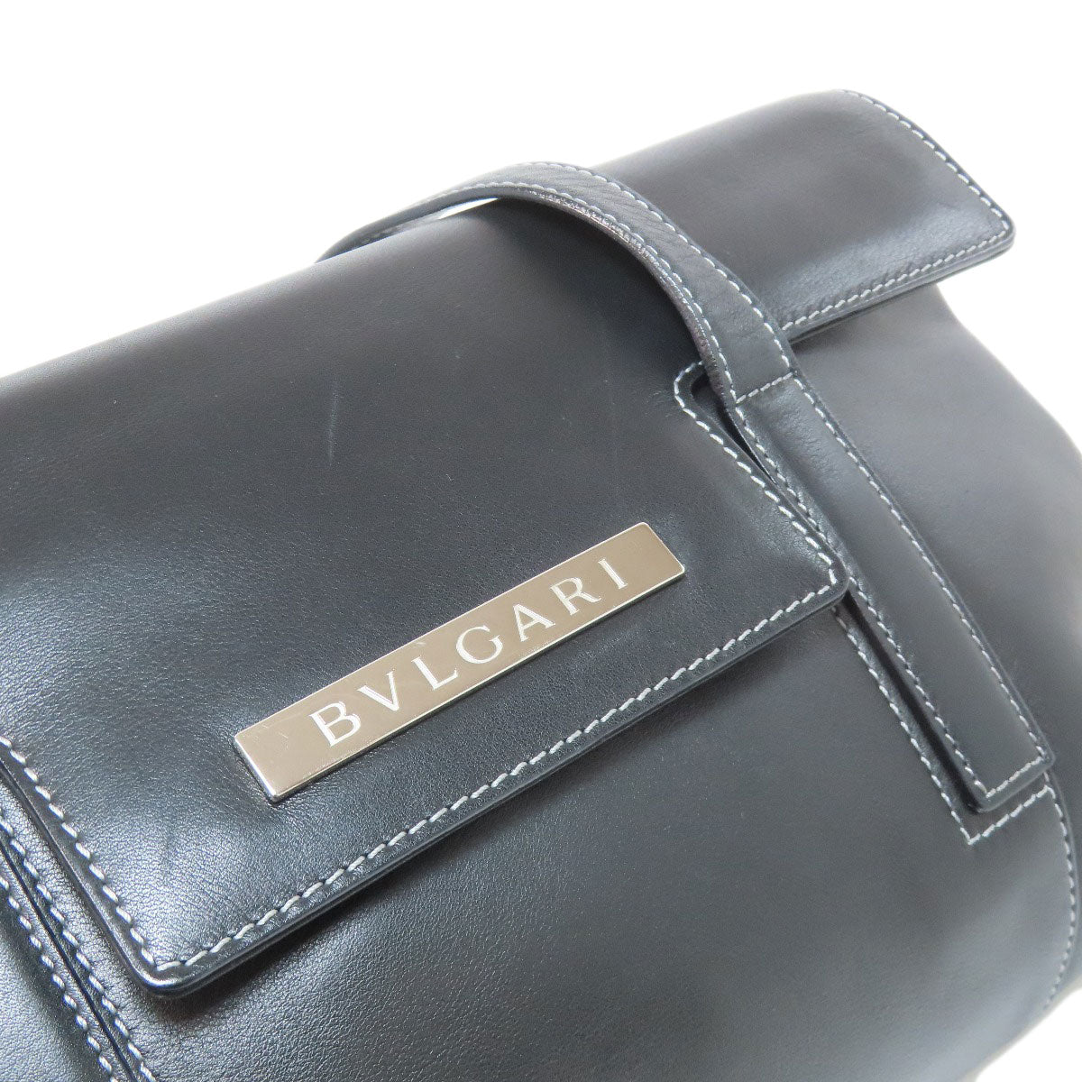 BVLGARI logo Handbag Calf Ladies [Used]