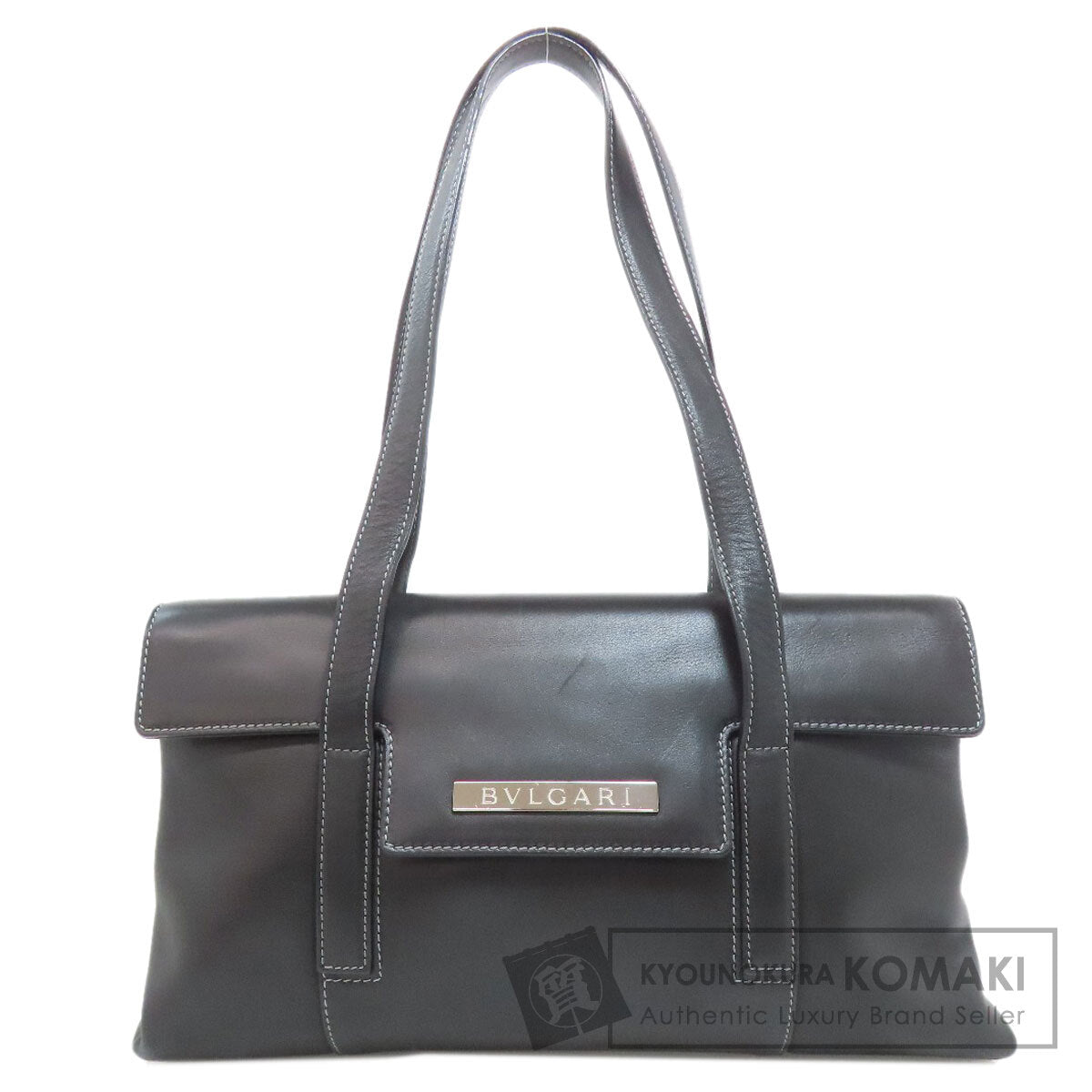 BVLGARI logo Handbag Calf Ladies [Used]