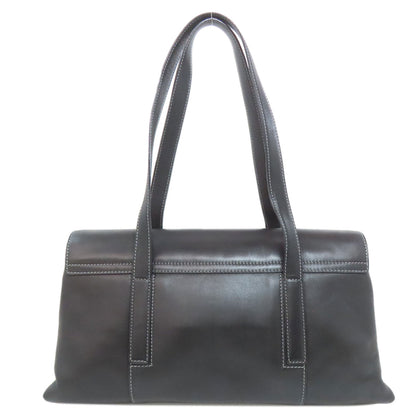 BVLGARI logo Handbag Calf Ladies [Used]