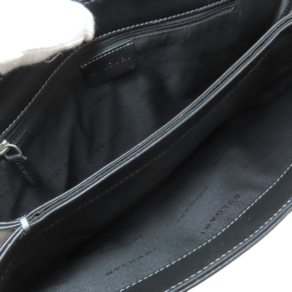 BVLGARI logo Handbag Calf Ladies [Used]