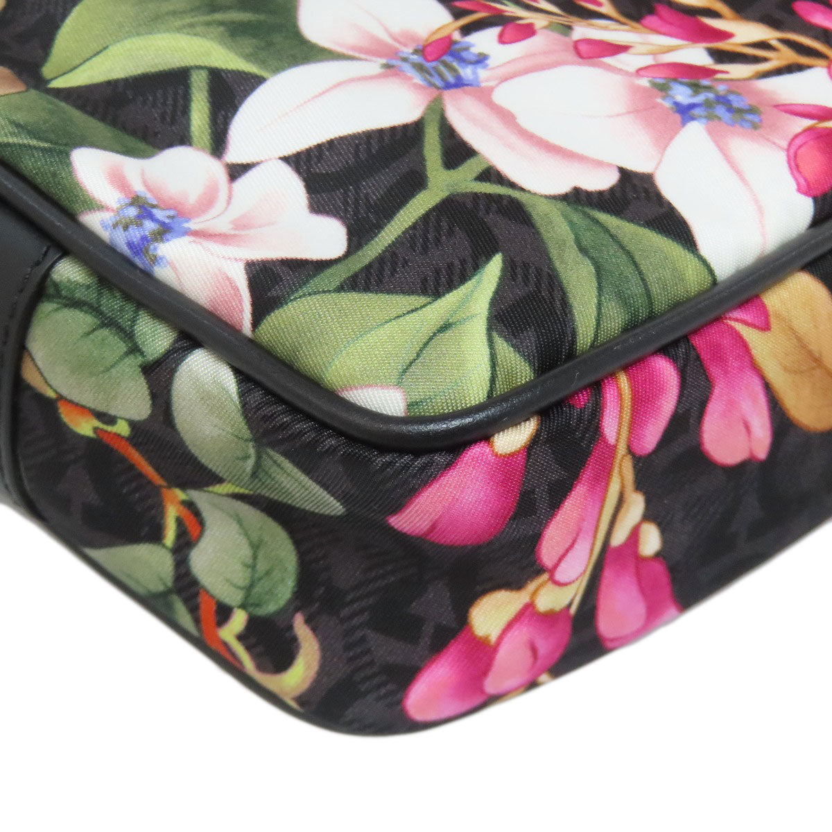 Salvatore Ferragamo Mini Shoulder Flower Gancini Hardware Shoulder Bag Nylon Ladies [Used]