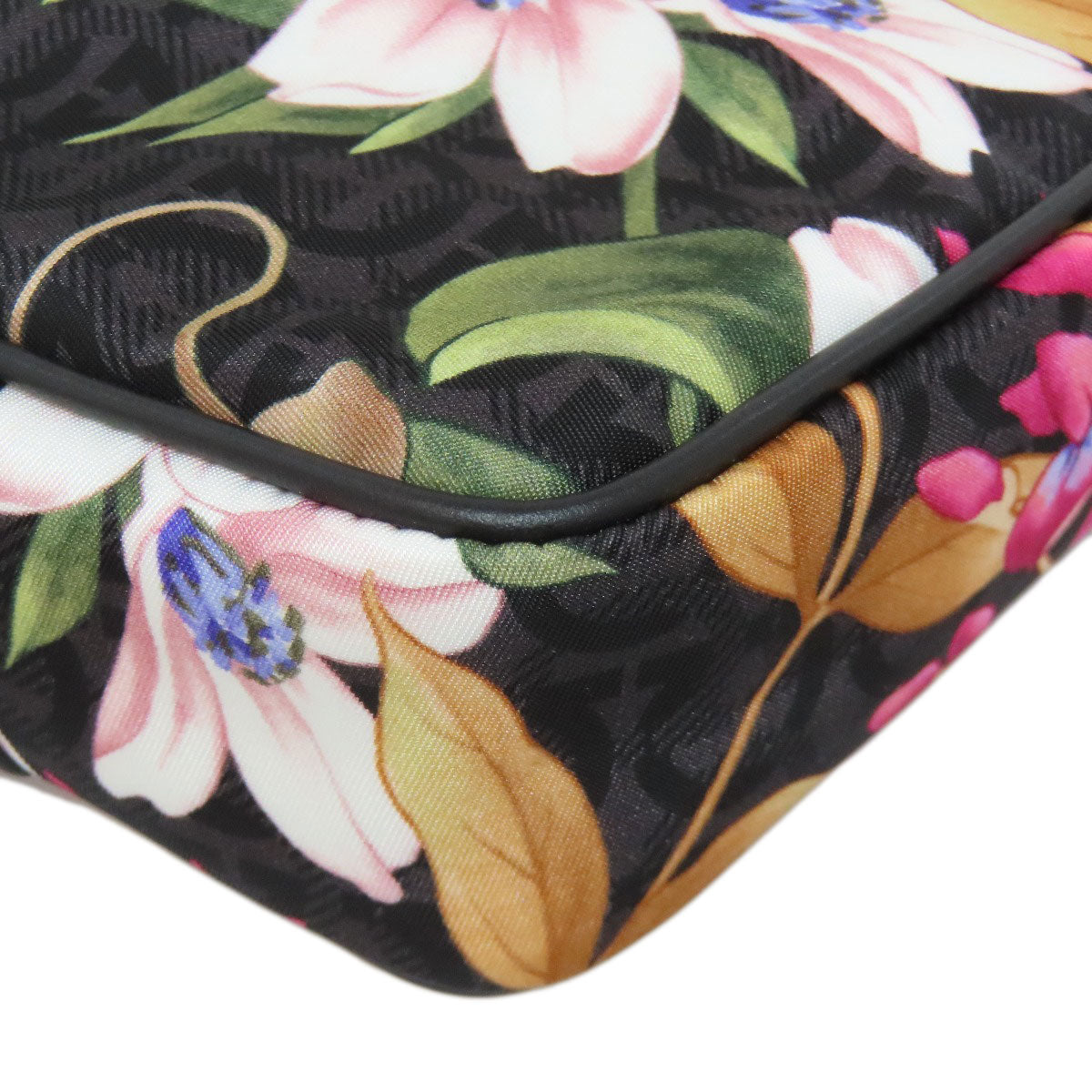 Salvatore Ferragamo Mini Shoulder Flower Gancini Hardware Shoulder Bag Nylon Ladies [Used]