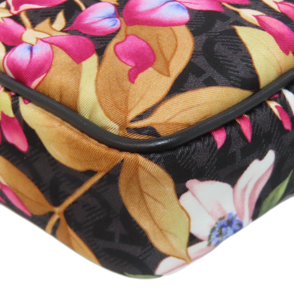 Salvatore Ferragamo Mini Shoulder Flower Gancini Hardware Shoulder Bag Nylon Ladies [Used]