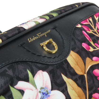 Salvatore Ferragamo Mini Shoulder Flower Gancini Hardware Shoulder Bag Nylon Ladies [Used]