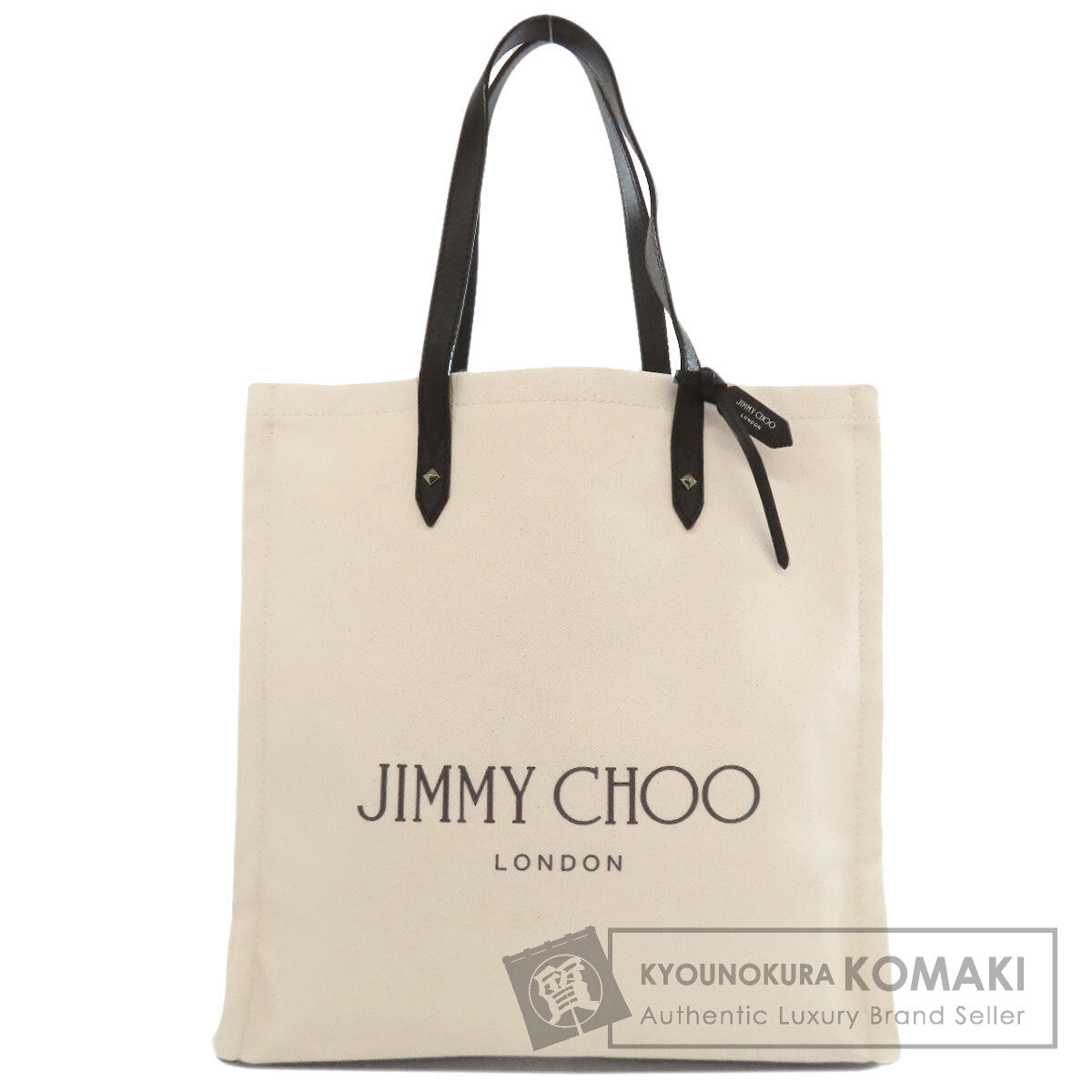 Jimmy Choo logo Tote Bag Canvas Ladies [Used]