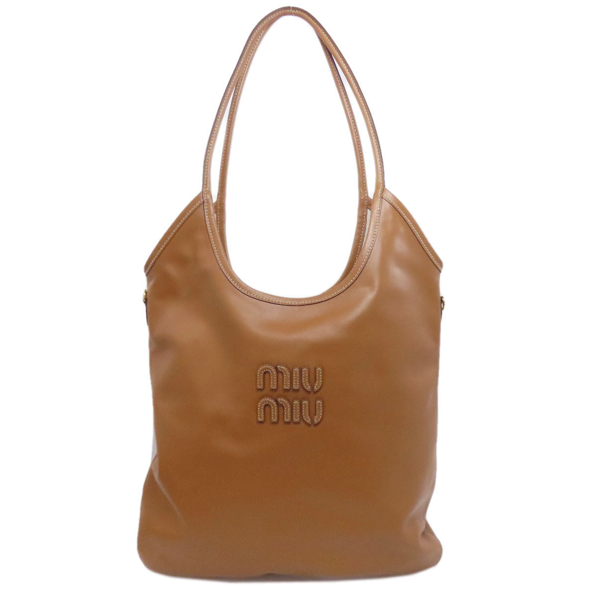 MIUMIU logo Tote Bag Calf Ladies [Used]