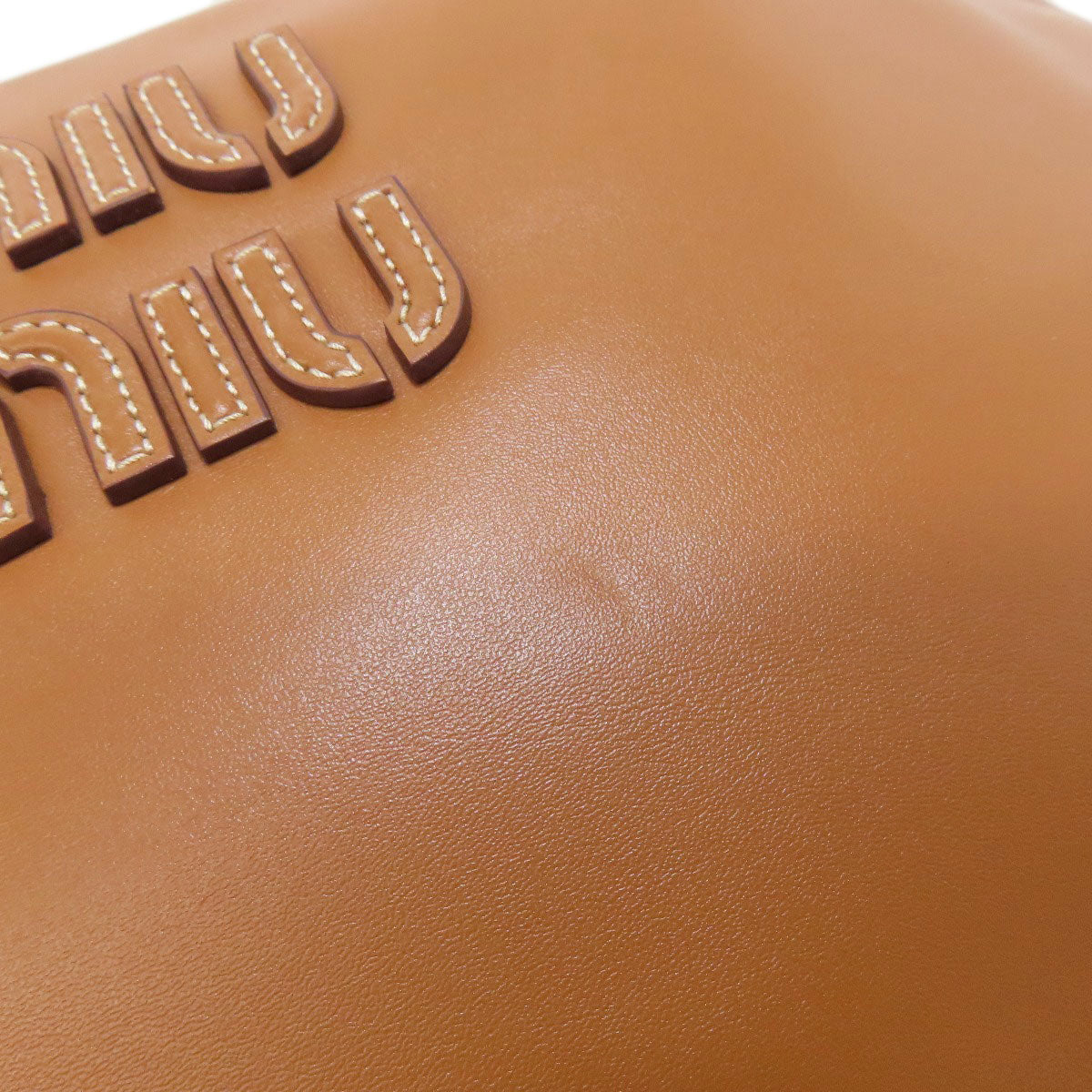 MIUMIU logo Tote Bag Calf Ladies [Used]