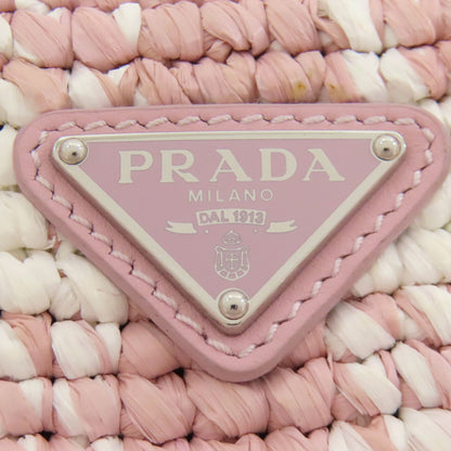 プラダ 2WAY ハンドバッグ ストロー レディース 【中古】【PRADA】