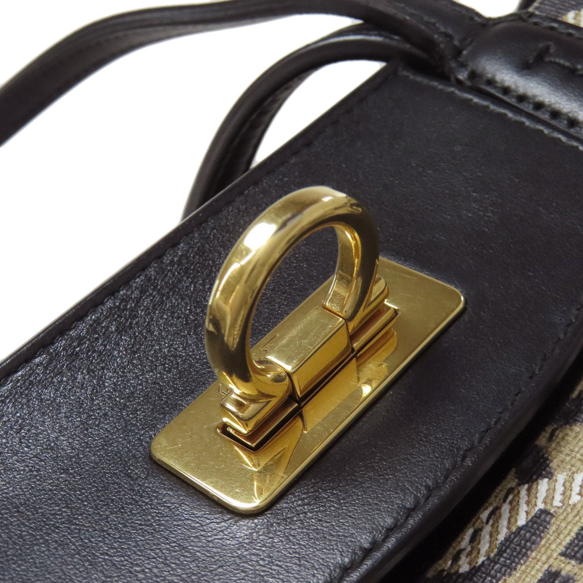 Salvatore Ferragamo GanciniHardware Tote Bag PVC Ladies [Used]