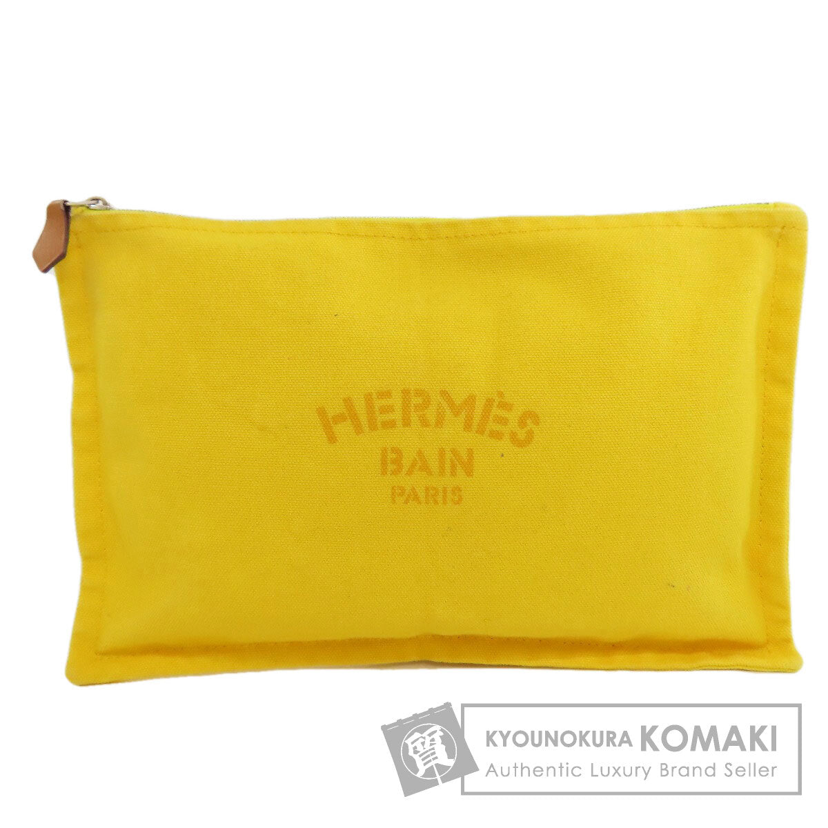 HERMES Yachting MM Accessory pouch Canvas Ladies [Used]