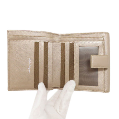 Salvatore Ferragamo GanciniHardware Bifold Wallet with Coin Pocket PVC Ladies [Used]