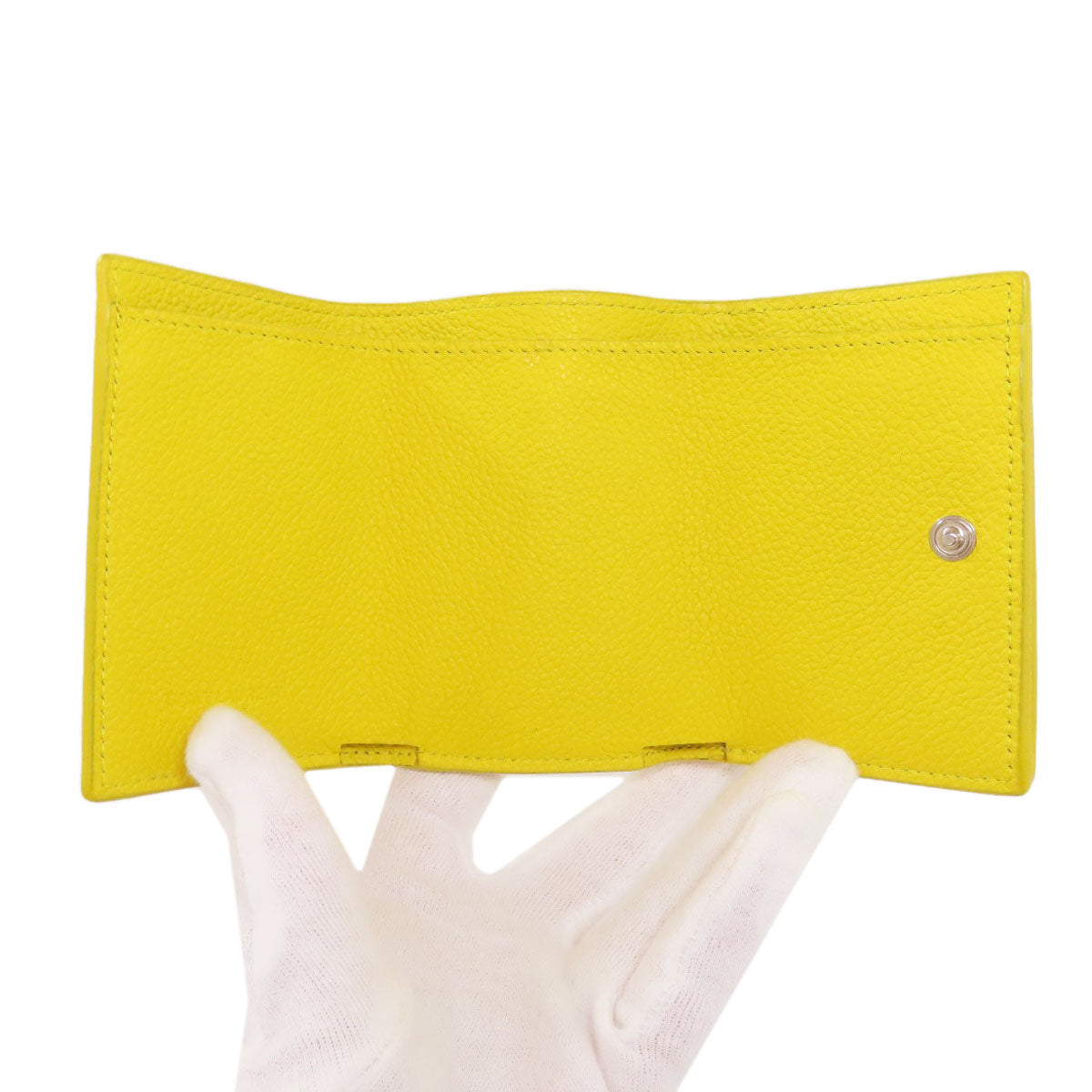 SAINT LAURENT Compact wall Bifold Wallet with Coin Pocket Leather Ladies [Used]