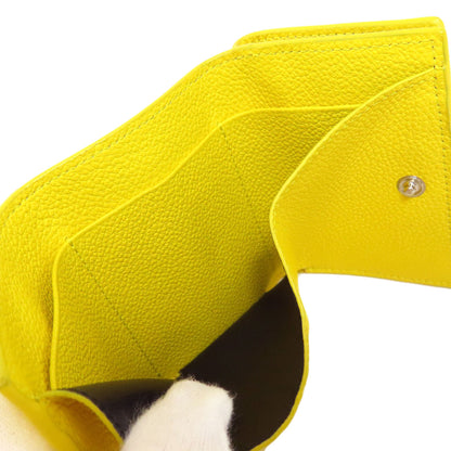 SAINT LAURENT Compact wall Bifold Wallet with Coin Pocket Leather Ladies [Used]