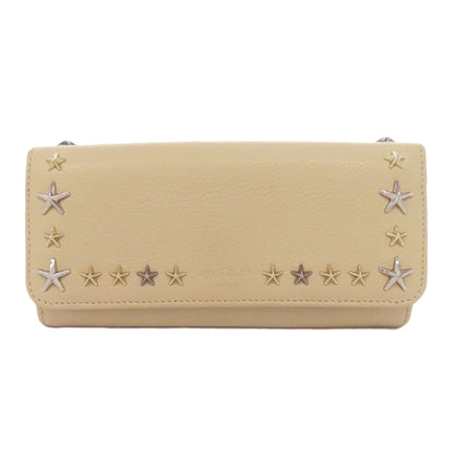 Jimmy Choo Star motif Long wallet (with coin pocket) Leather Ladies [Used]