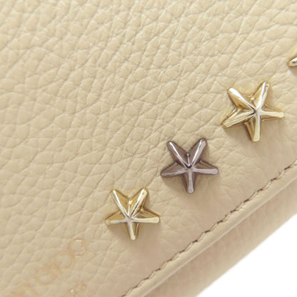 Jimmy Choo Star motif Long wallet (with coin pocket) Leather Ladies [Used]