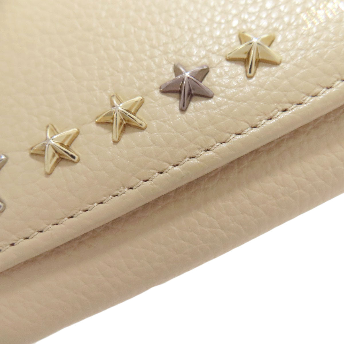 Jimmy Choo Star motif Long wallet (with coin pocket) Leather Ladies [Used]