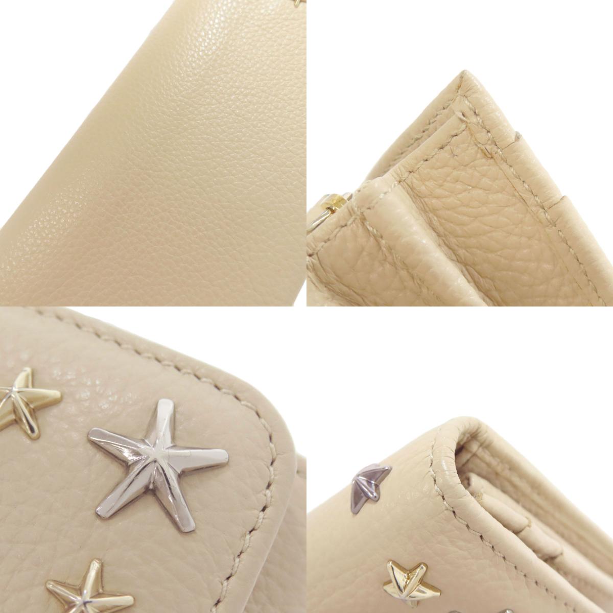 Jimmy Choo Star motif Long wallet (with coin pocket) Leather Ladies [Used]