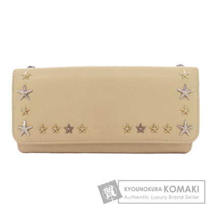Jimmy Choo Star motif Long wallet (with coin pocket) Leather Ladies [Used]