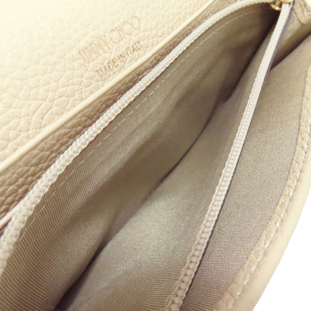 Jimmy Choo Star motif Long wallet (with coin pocket) Leather Ladies [Used]