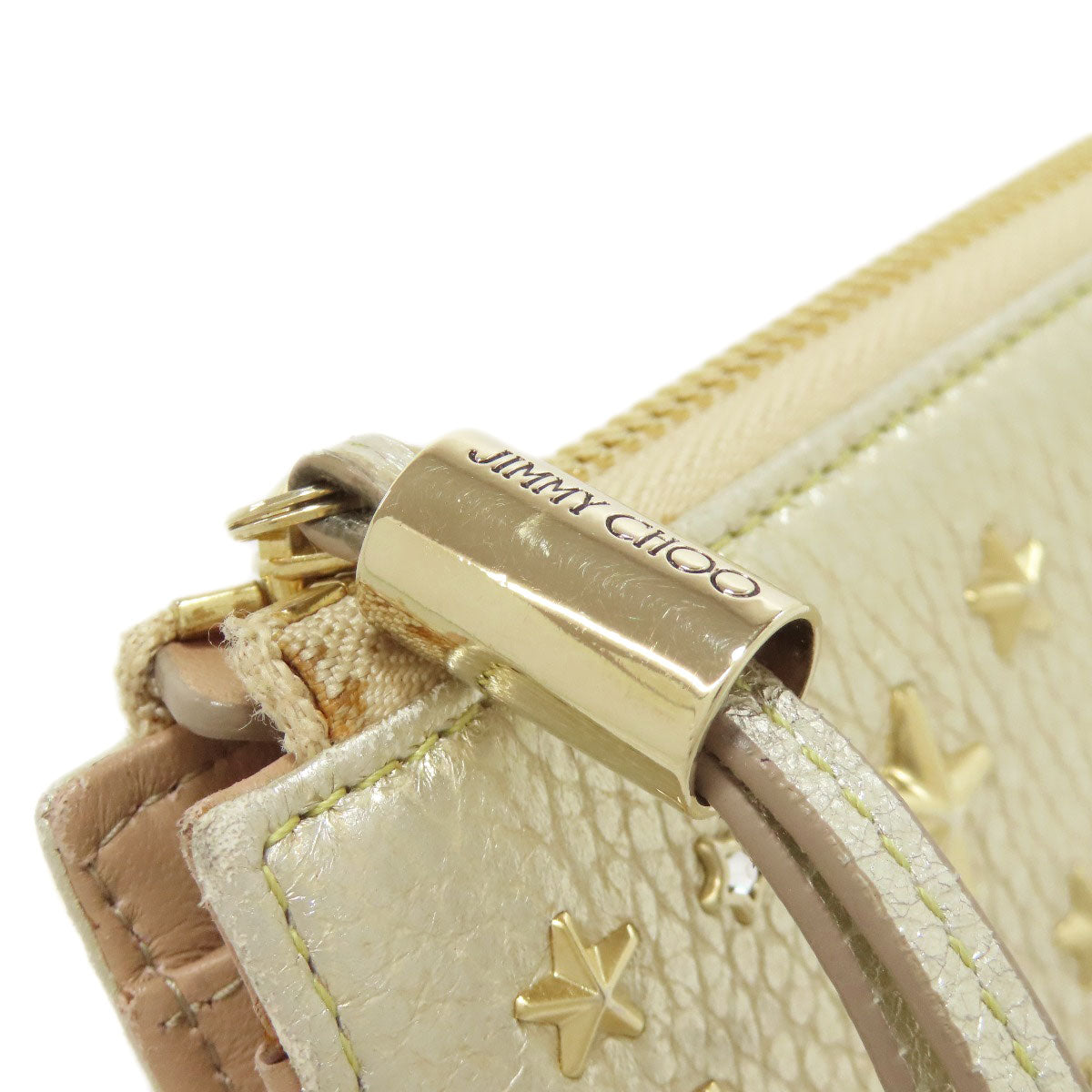 Jimmy Choo Star motif Long wallet (with coin pocket) Leather Ladies [Used]