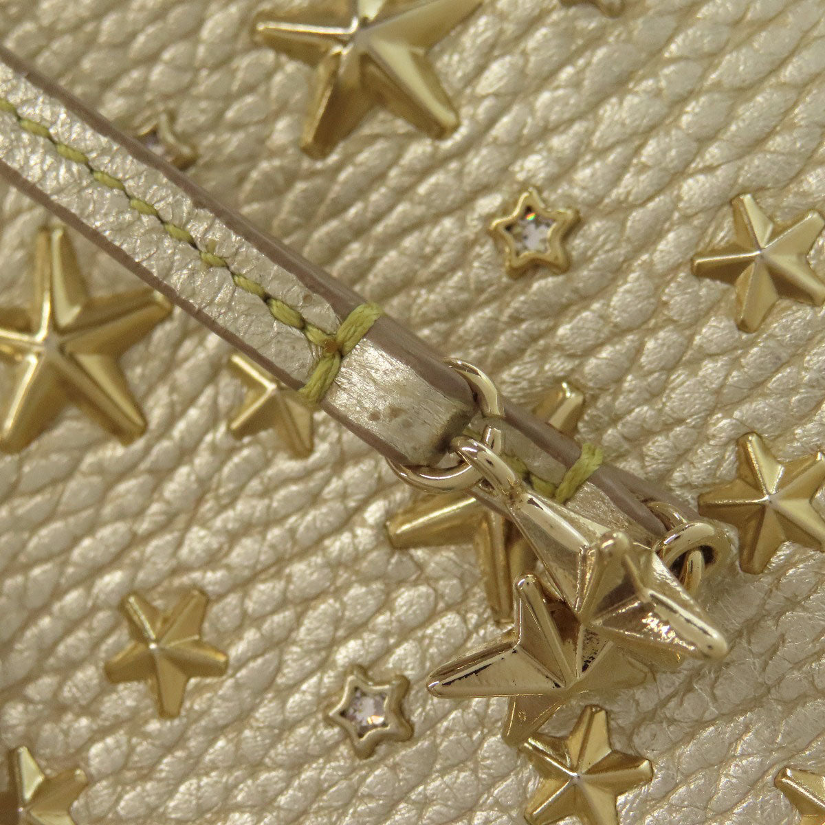 Jimmy Choo Star motif Long wallet (with coin pocket) Leather Ladies [Used]