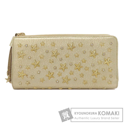 Jimmy Choo Star motif Long wallet (with coin pocket) Leather Ladies [Used]