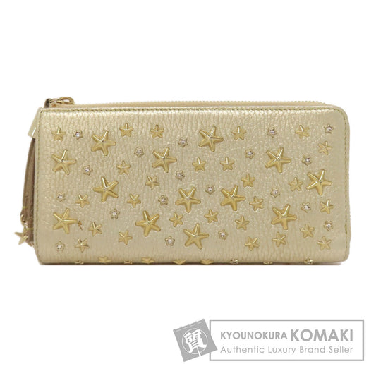 Jimmy Choo Star motif Long wallet (with coin pocket) Leather Ladies [Used]