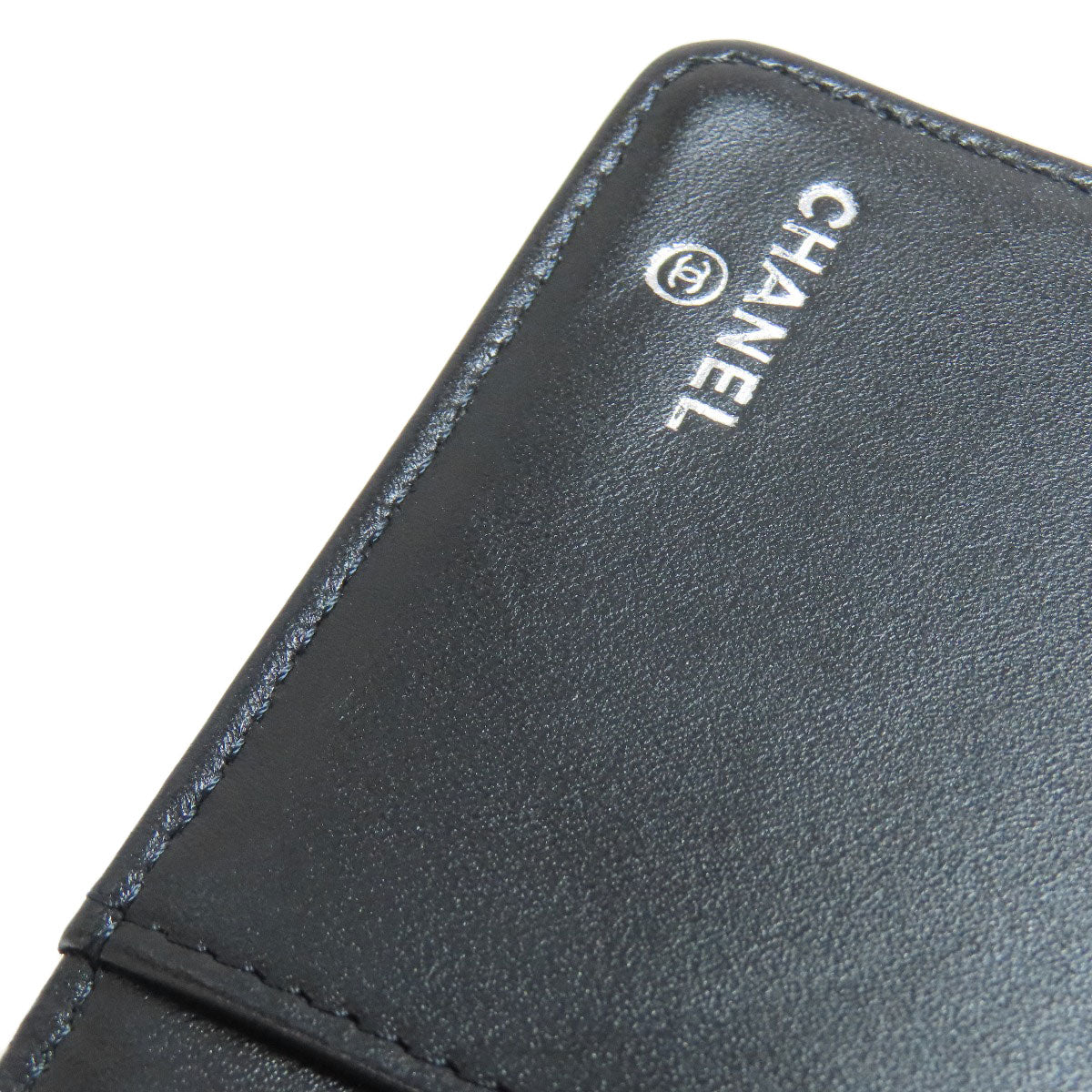 CHANEL Icon SilverHardware Long wallet (with coin pocket) Patent leather Ladies [Used]