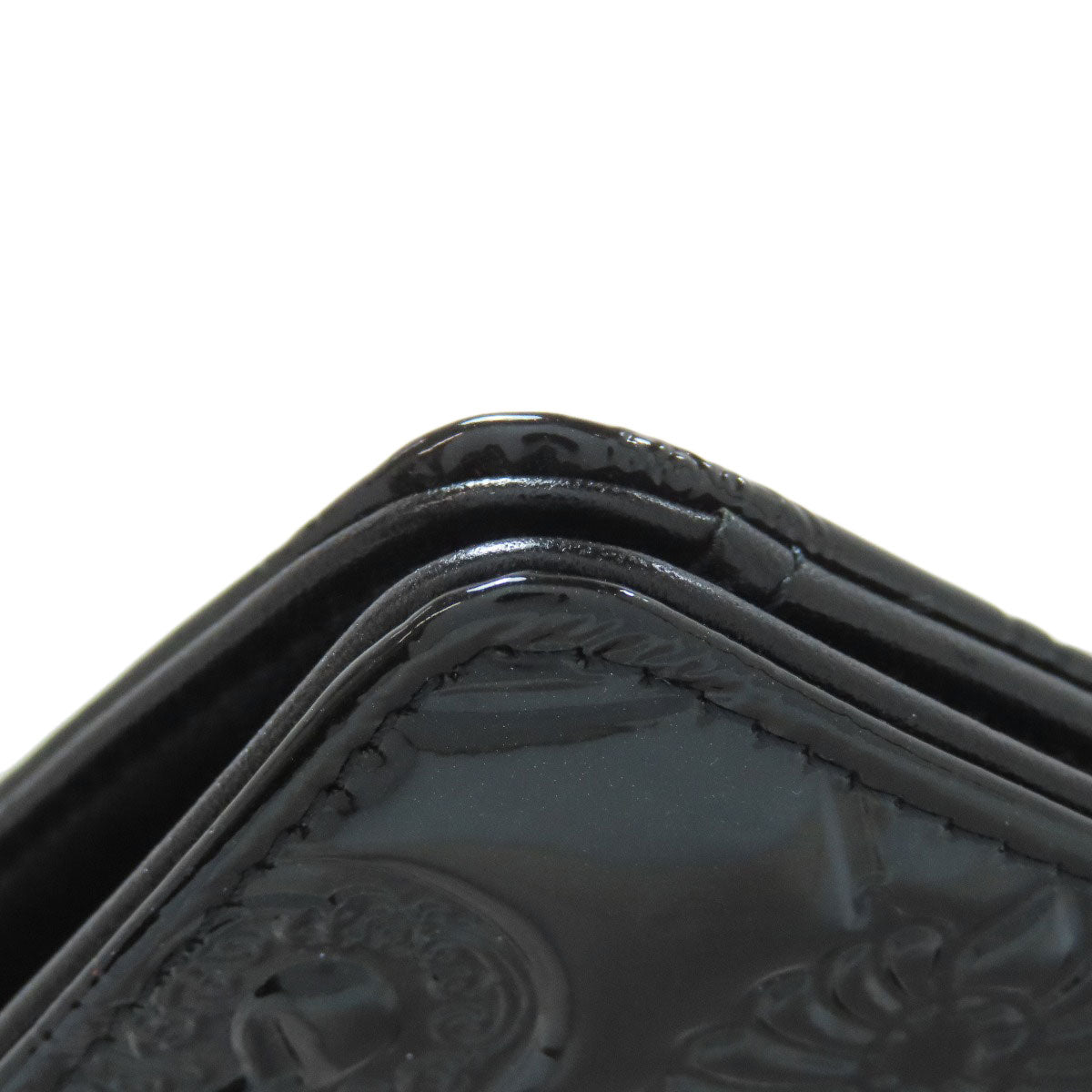 CHANEL Icon SilverHardware Long wallet (with coin pocket) Patent leather Ladies [Used]