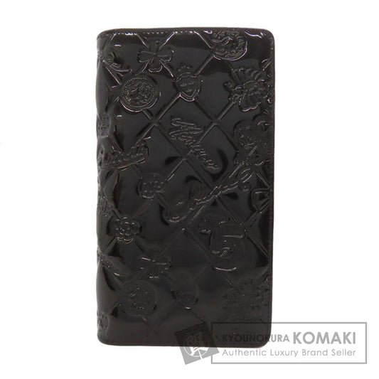 CHANEL Icon SilverHardware Long wallet (with coin pocket) Patent leather Ladies [Used]