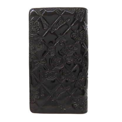 CHANEL Icon SilverHardware Long wallet (with coin pocket) Patent leather Ladies [Used]