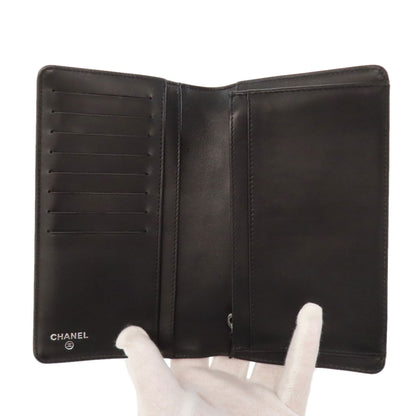 CHANEL Icon SilverHardware Long wallet (with coin pocket) Patent leather Ladies [Used]