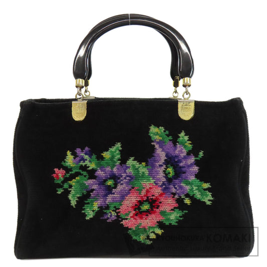 FEILER Flower motif Handbag pile Ladies [Used]