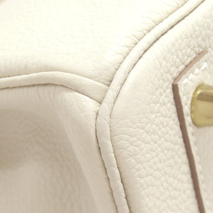 HERMES Birkin 30 Nata Gold Hardware Handbag Taurillon Clemence Ladies [Used]