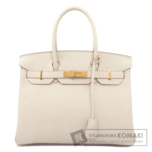 HERMES Birkin 30 Nata Gold Hardware Handbag Taurillon Clemence Ladies [Used]