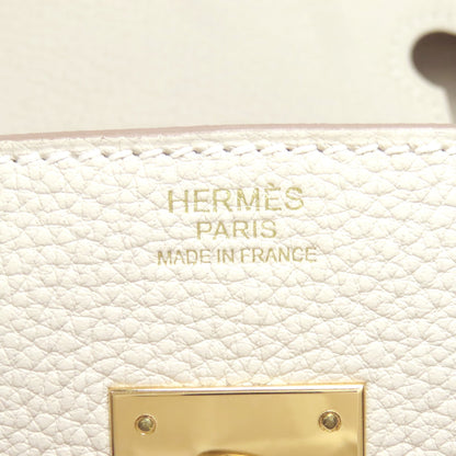 HERMES Birkin 30 Nata Gold Hardware Handbag Taurillon Clemence Ladies [Used]