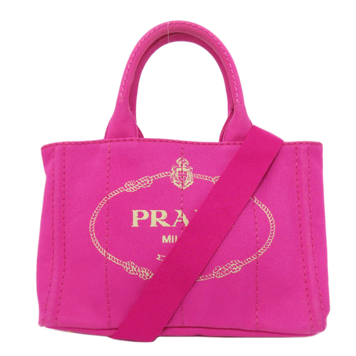 PRADA Canapa mini 2 WAY Handbag Canvas Ladies [Used]