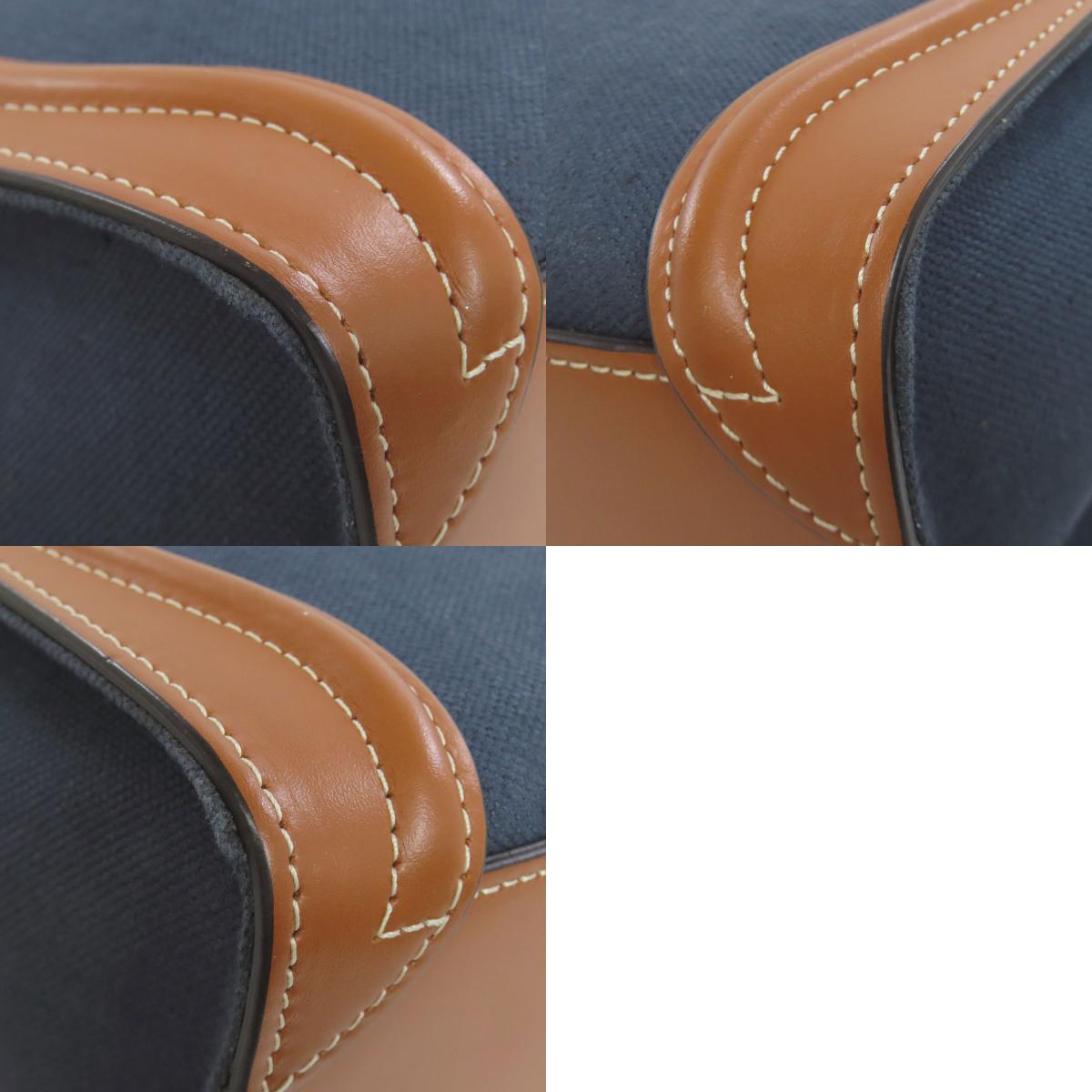 CELINE Luggage nano 2 WAY Handbag Calf CanvasLadies [Used]