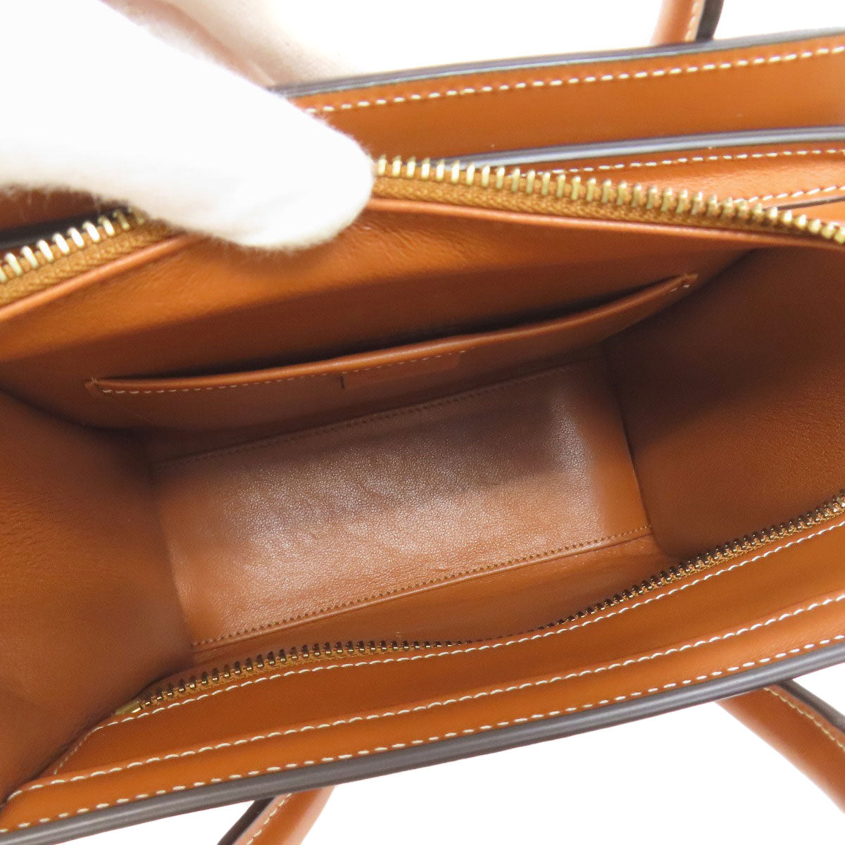 CELINE Luggage nano 2 WAY Handbag Calf CanvasLadies [Used]