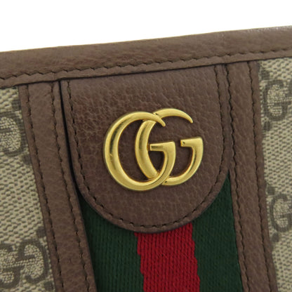 GUCCI 598234 Off-White Medium Pouch in GG Supreme Clutch bag PVC Ladies [Used]